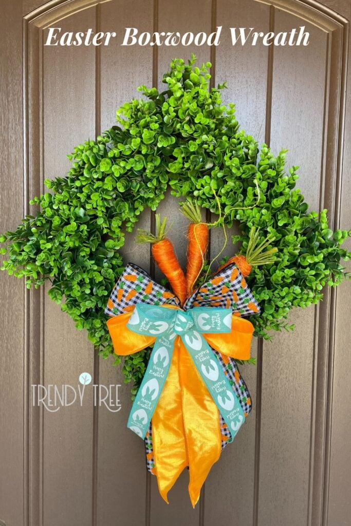 boxwood wreath for easter