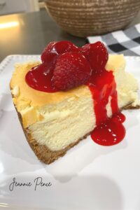 cheesecake with strawberry topping
