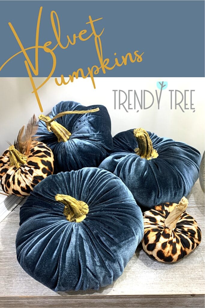 how to make velvet pumpkins and faux stems