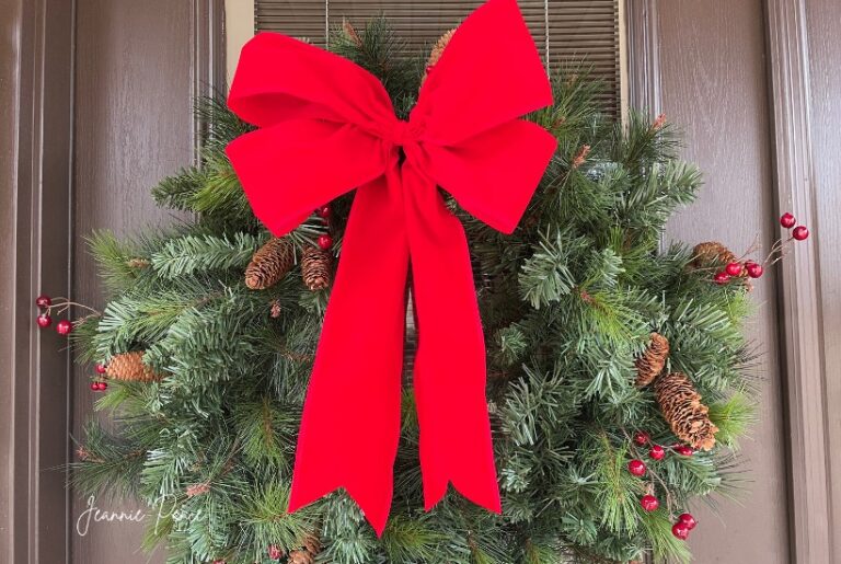 easy velvet wreath bow