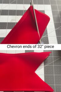 chevron ends of ribbon