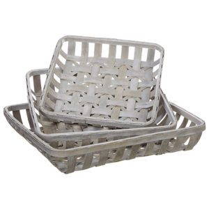 white-washed tobacco baskets from raz 