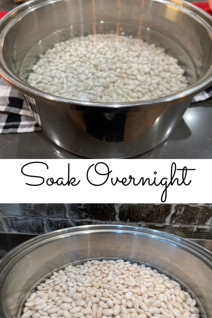 soak dried beans in water over night