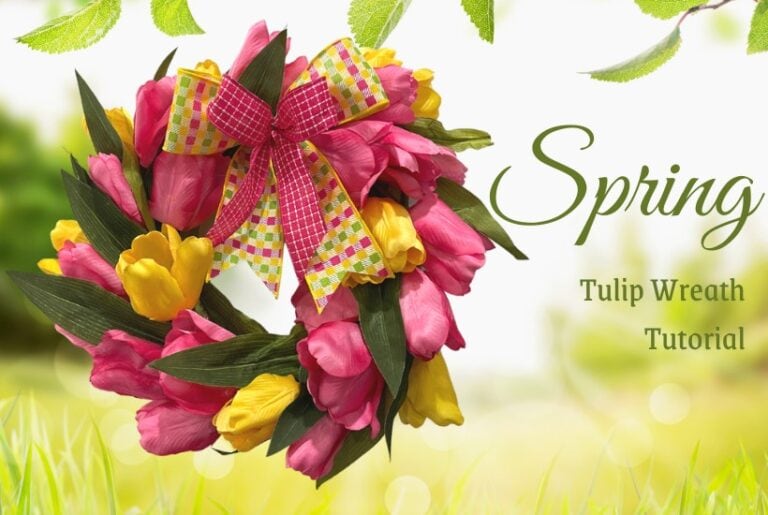 spring tulips wreath