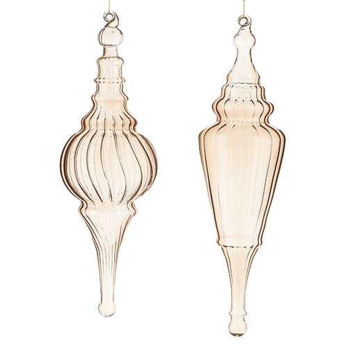 mocha glass finials