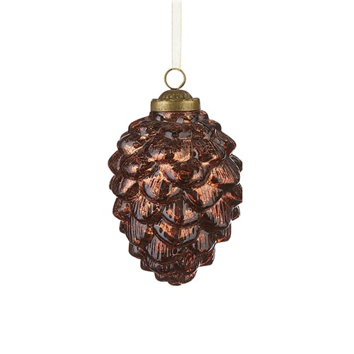 glass pinecone christmas ornament