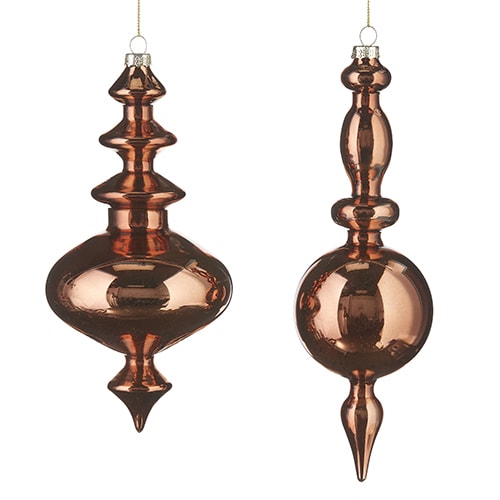 copper finial ornament for a rustic christmas tree