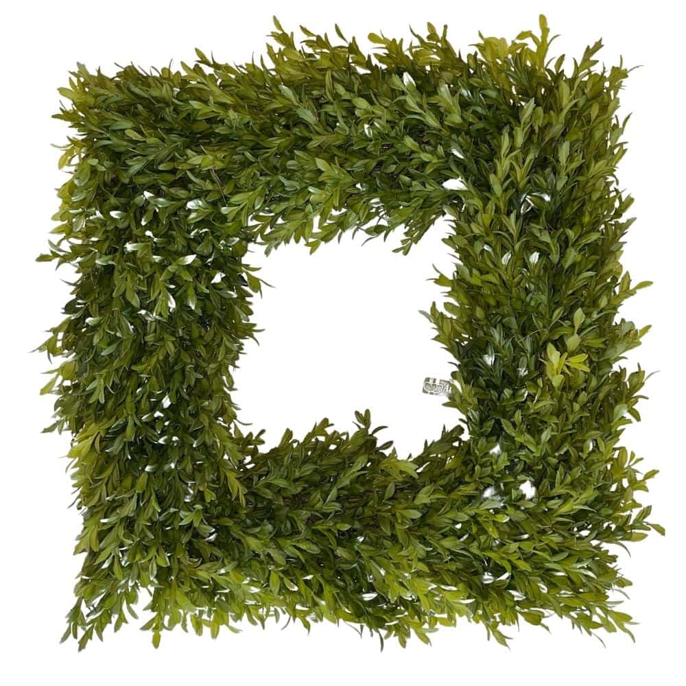 plastic boxwood wreath