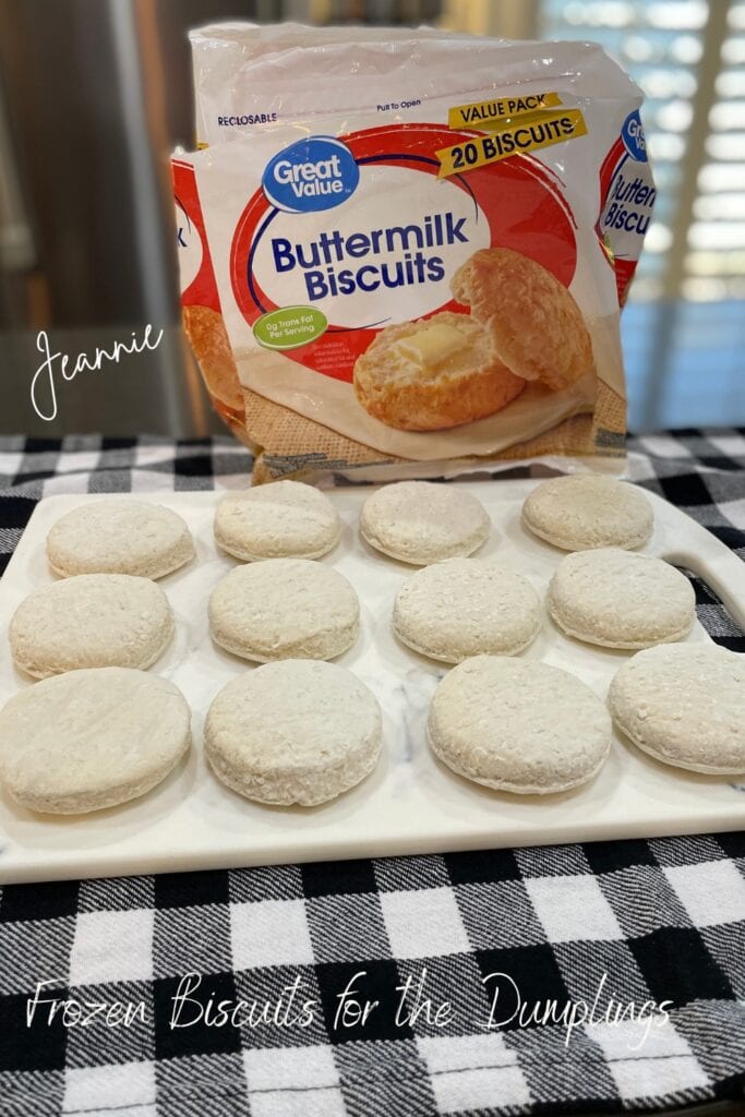 make dumplings out of frozen biscuits
