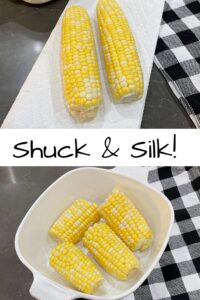 shuck and silk corn