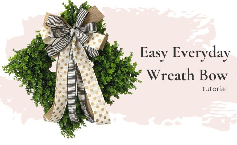 easy everyday wreath bow