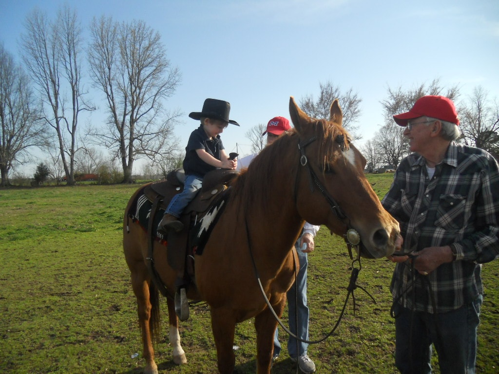 matt on wayne's horse scooter