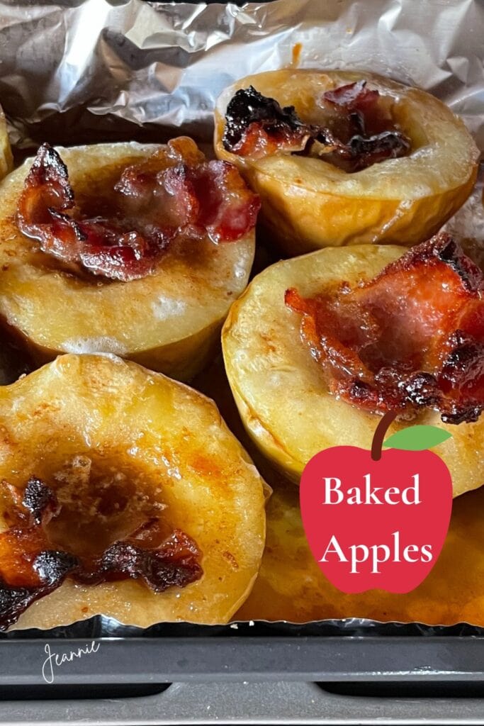 baking apples in the air fryer with bacon on top