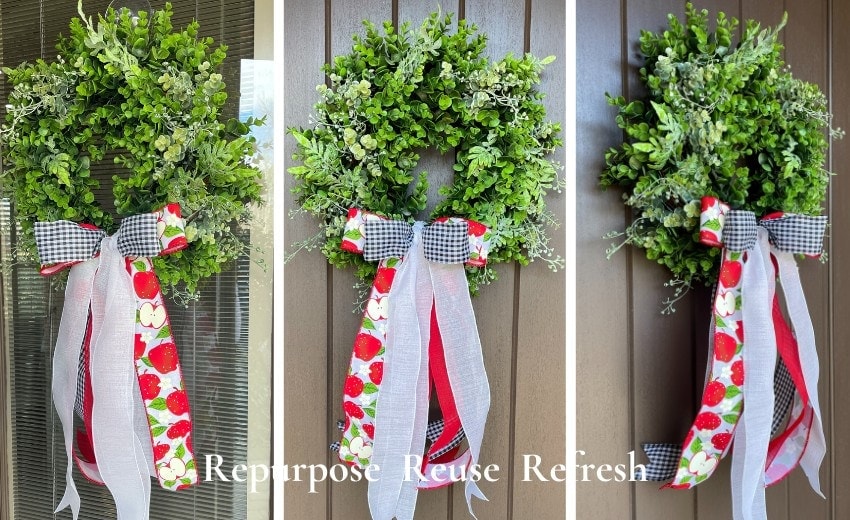 Repurpose Reuse Refresh…a Boxwood Wreath