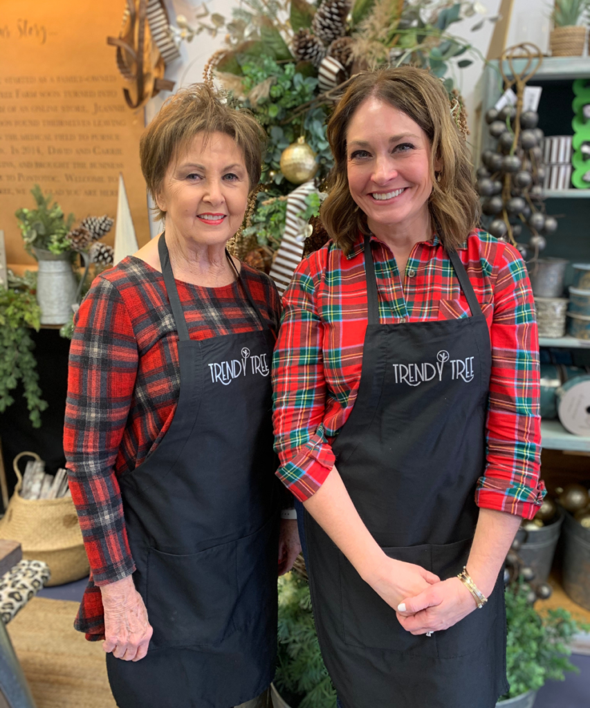 jeannie and carrie at trendy tree