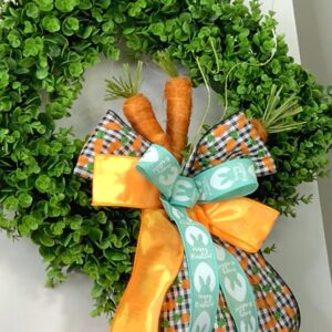 secure bow to wreath