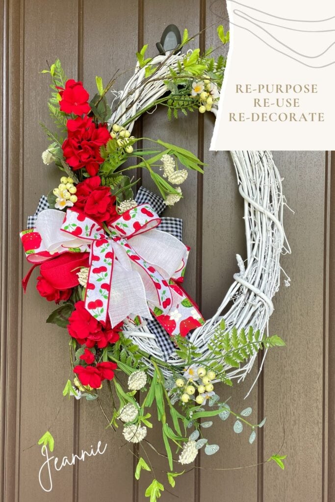 spray painted grapevine wreath