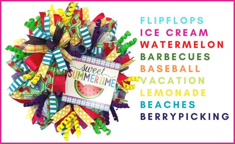 colorful summertime wreath