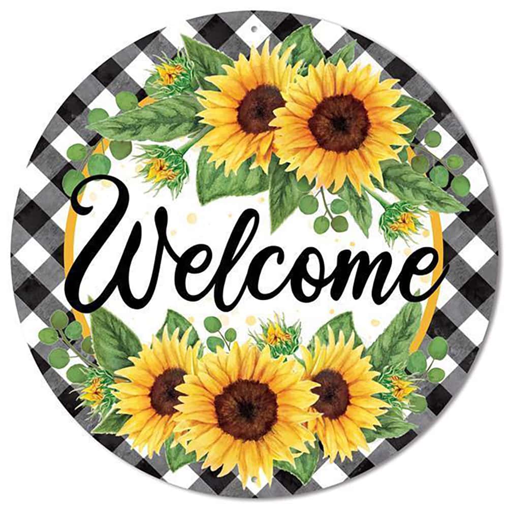 welcome sunflower sign