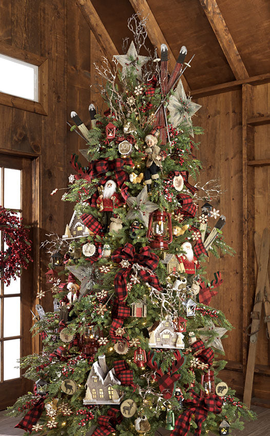 christmas cabin tree