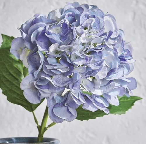 artificial real touch blue hydrangea