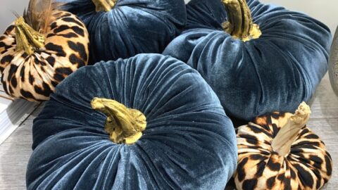 hand-sewn fabric pumpkin