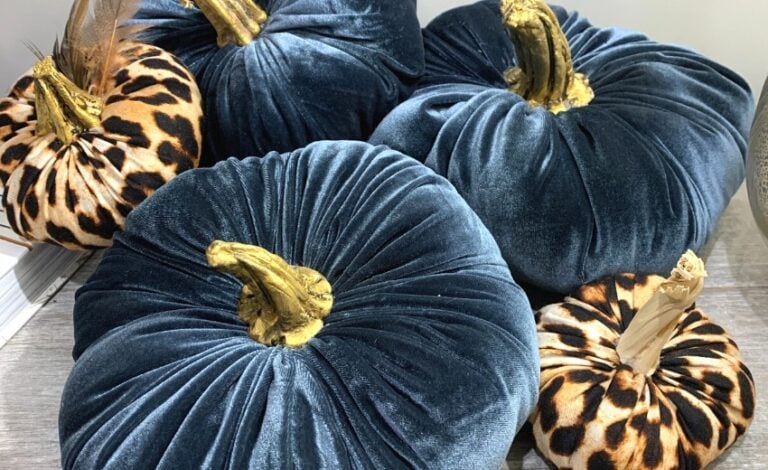 hand-sewn fabric pumpkin