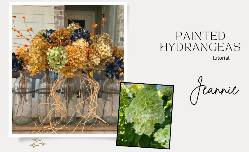 Spray Paint your Dried Hydrangea Blooms