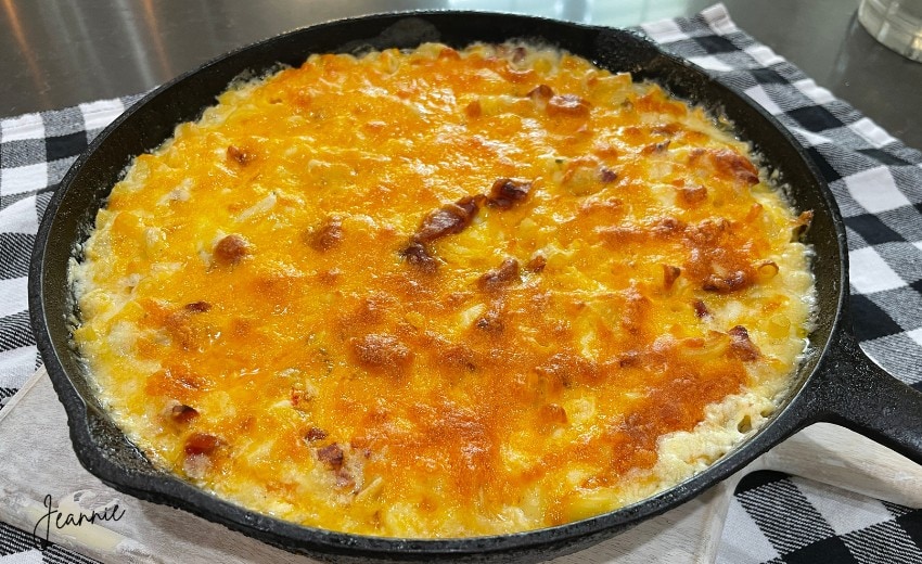 skillet mac and cheese with smoked sausage