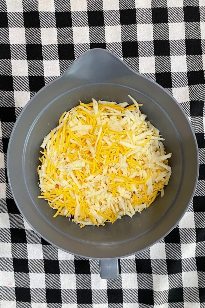 grated cheddar and pepper jack cheese