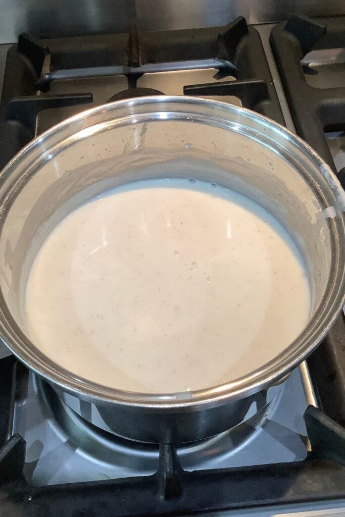 sauce made with butter, flour, milk, sour cream, seasonings