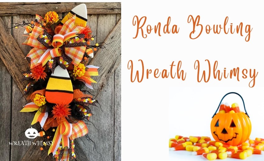 candy corn wreath