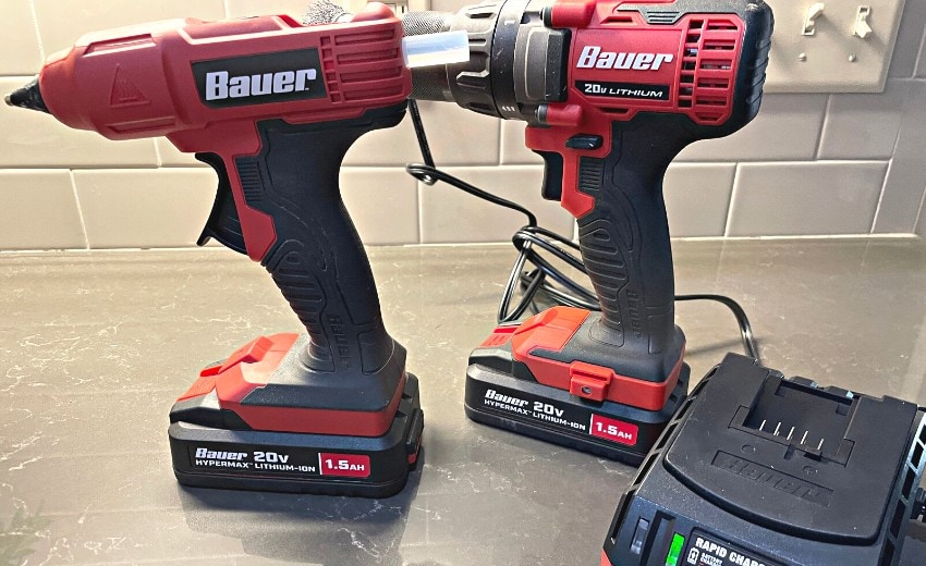 cordless hot glue gun and cordless drill