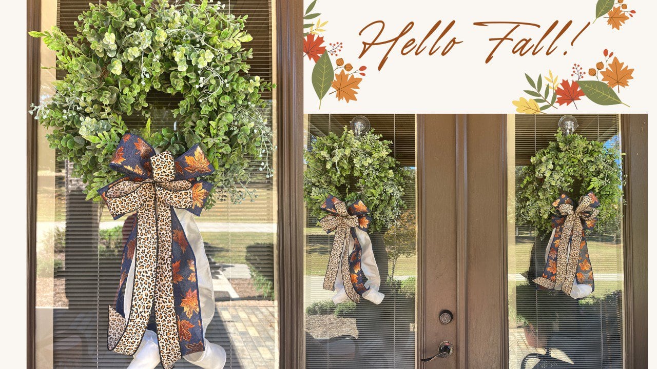 fall wreath bow