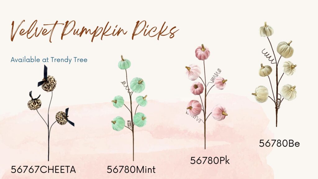 velvet pumpkin picks