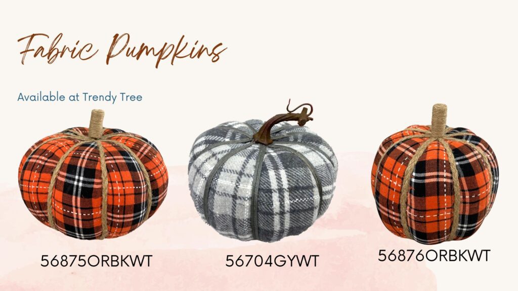 plaid fabric pumpkin