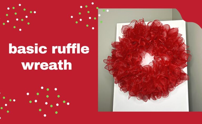 basic ruffle wreath with deco mesh