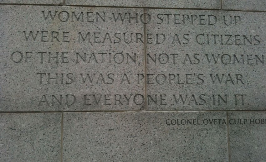 women who stepped up were measured as citizens of the nation, not as women