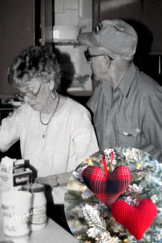 mother and daddy in the kitchen