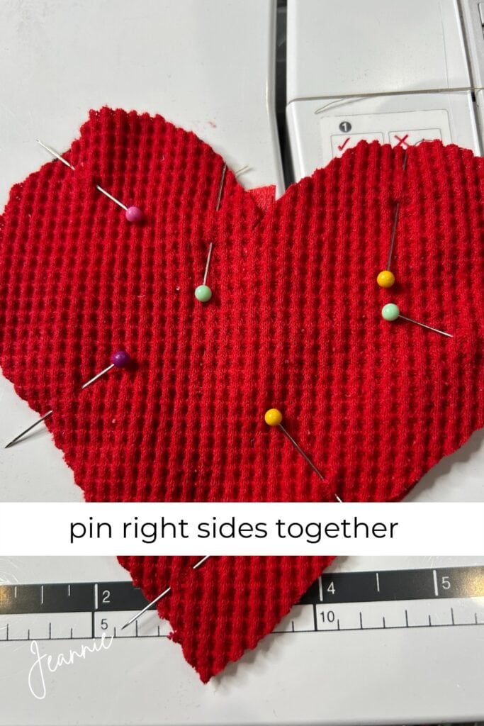 pin right sides together