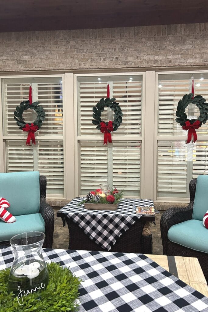 back porch christmas decorations