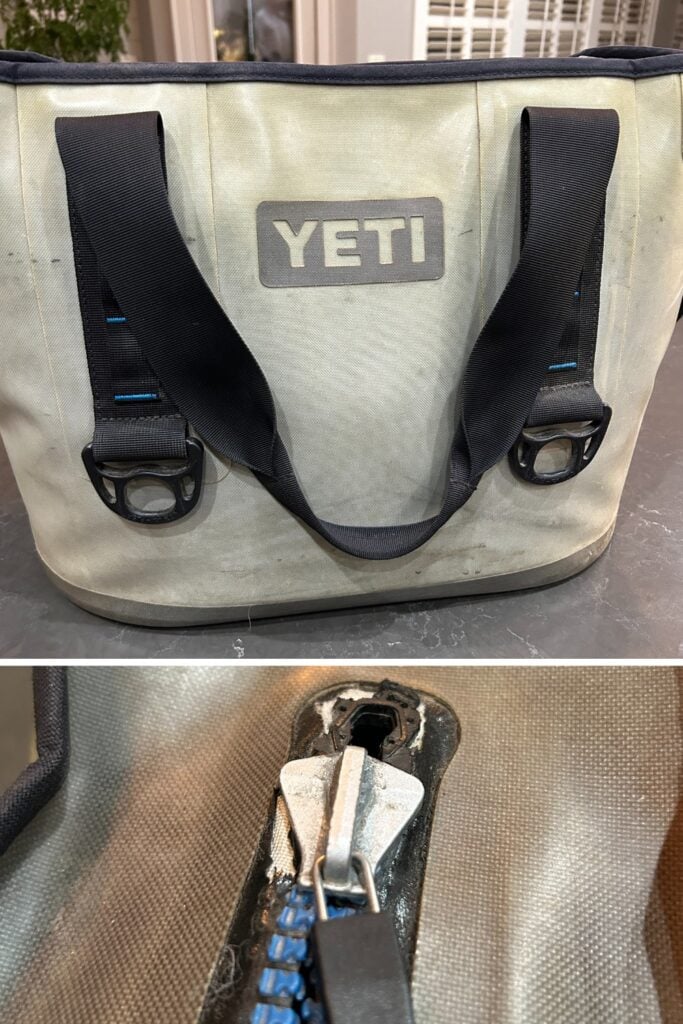 yeti cooler with broken zipper