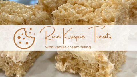 add vanilla cream filling to rice krispie treats