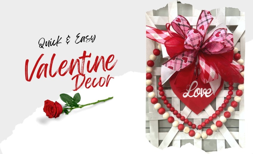 quick and easy valentine decor with dollar tree