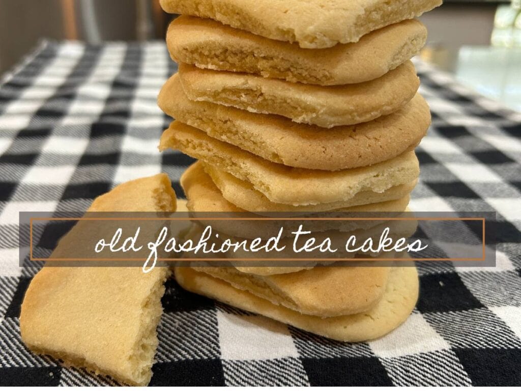 stack of cookies old fashioned tea cake or sugar cookie