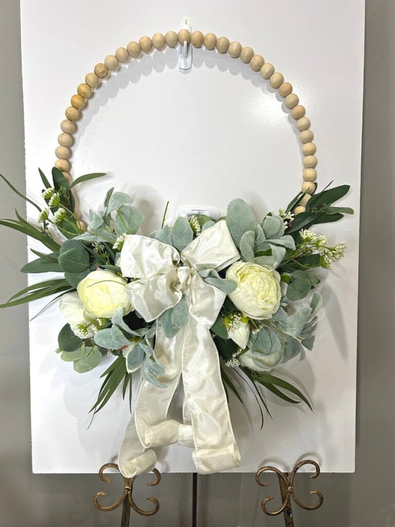 wreath on my work board