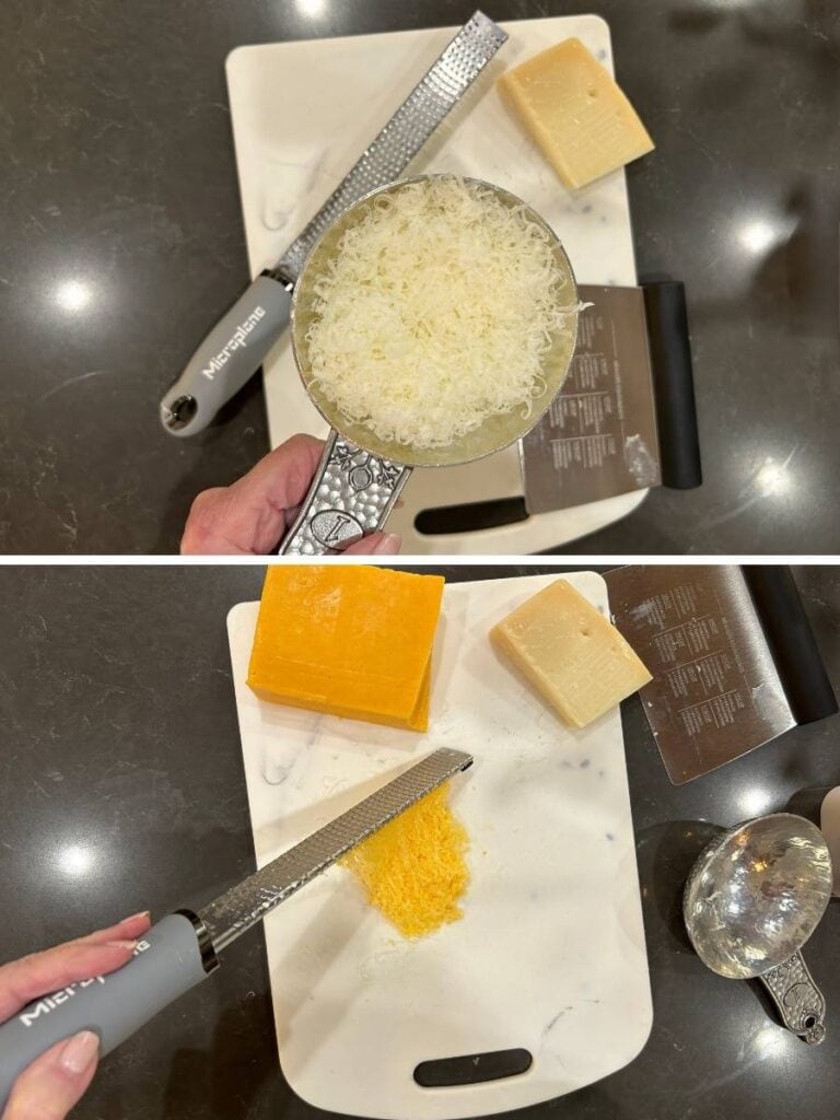 microplane grater for parmesan and sharp cheddar cheese