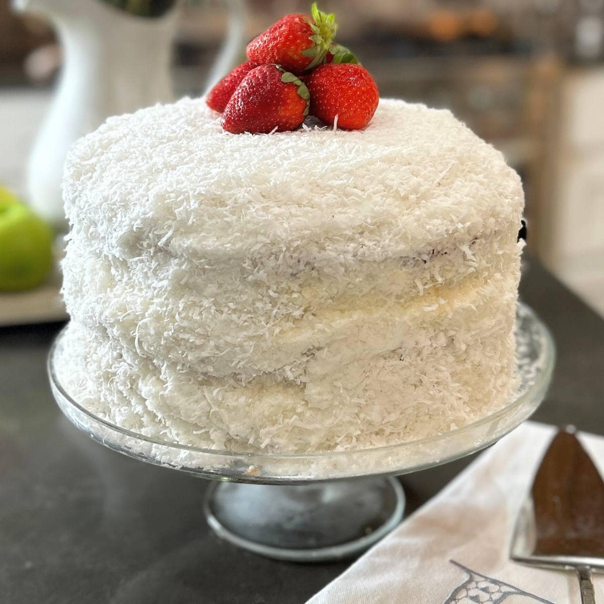 Fresh Coconut Cake for Matt’s Birthday