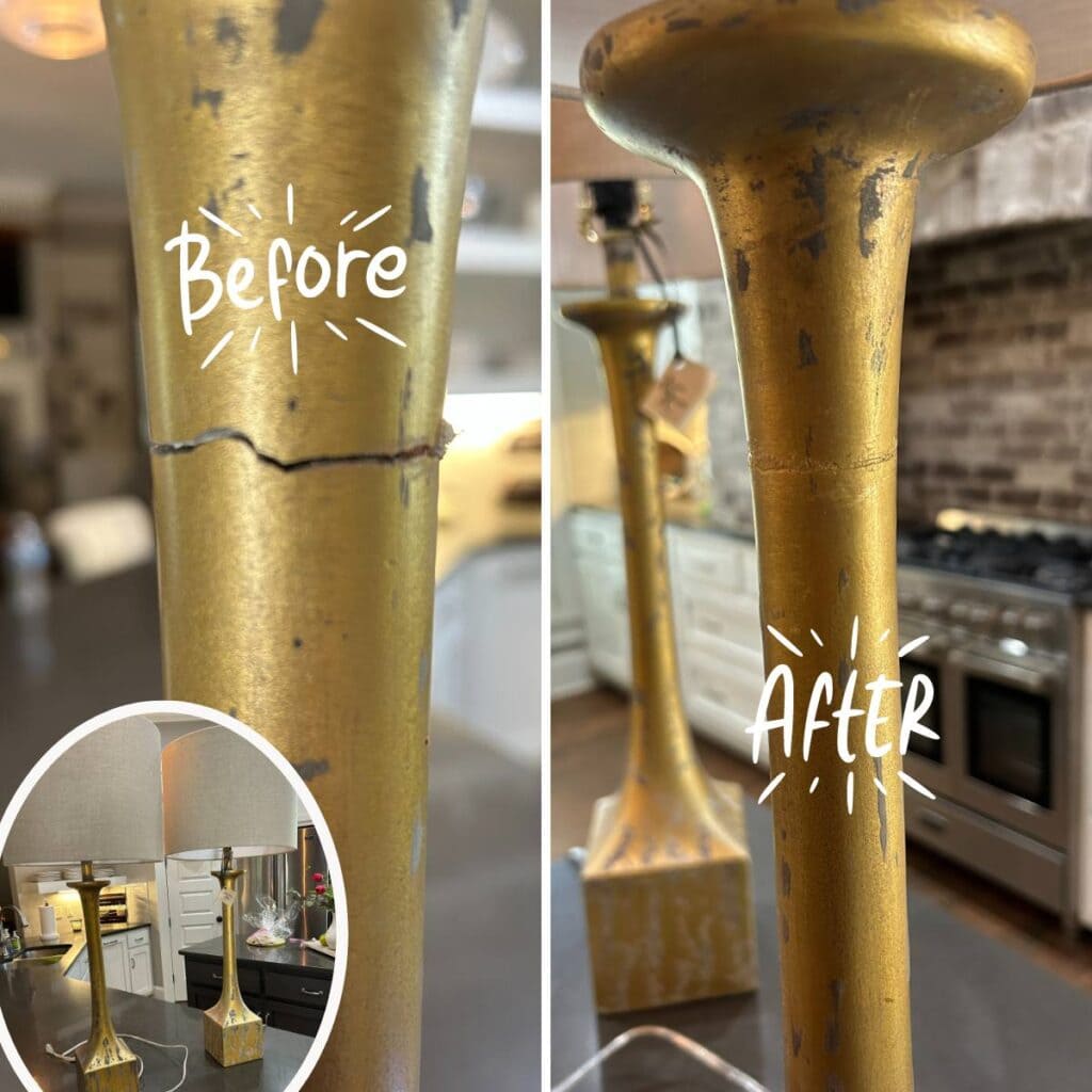 sale lamps with before and after repair