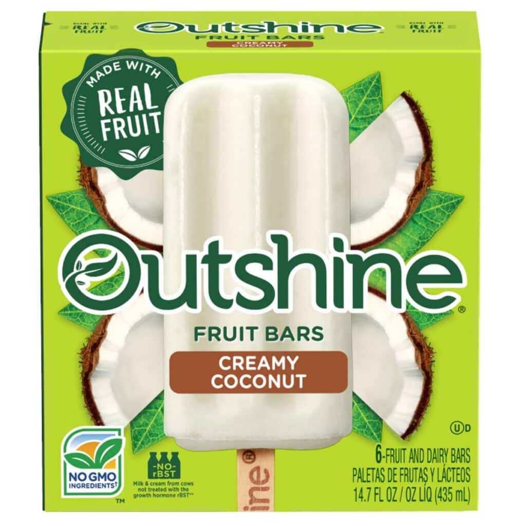 frozen coconut fruit bar